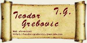 Teodor Grebović vizit kartica